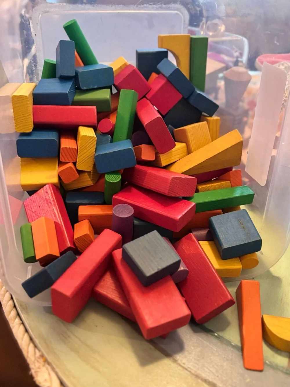 Assorted Color Wooden Building Block Set for Kids